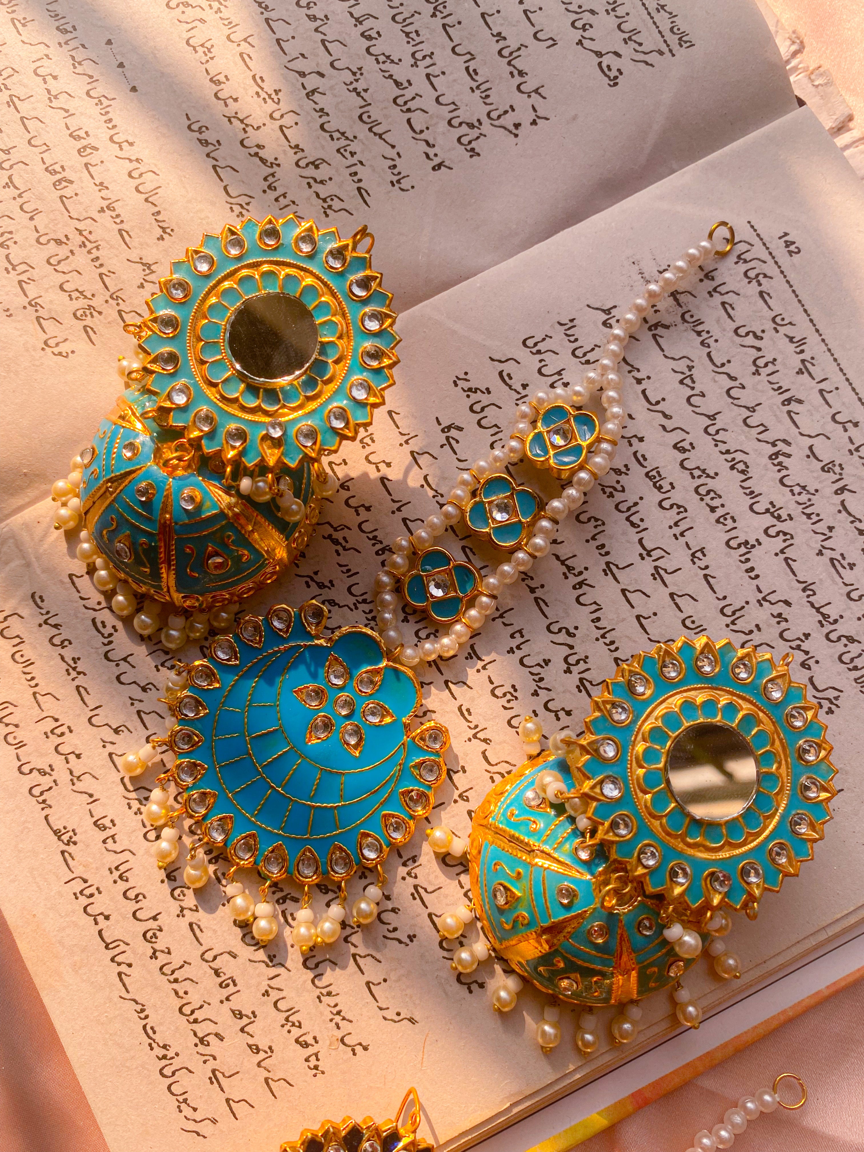 Earrings with 2024 bindi set